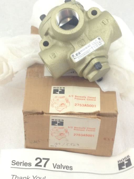 NEW! ROSS 3/2 NC PRESSURE CONTROL 2753A5001 FAST SHIP!!! (B133) 1