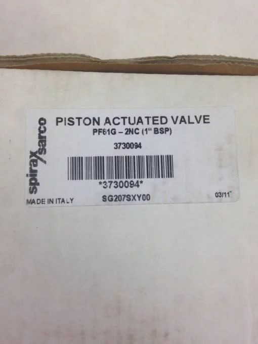 SPIRAX SARCO PF61G-2NC (1” BSP) PISTON ACTUATED ON/OFF (B406) 2