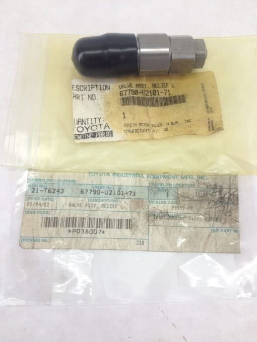 NEW! TOYOTA 67790-U2101-71 RELIEF VALVE ASSY FAST SHIP!!! (H149) 1