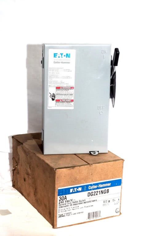 EATON CUTLER HAMMER DG221NGB 30 AMP 240VAC GENERAL DUTY SAFETY SWITCH NIB! (G20) 1