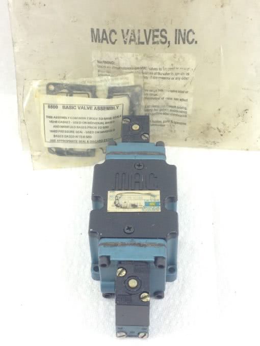 USED MAC VALVE 6500 SERIES MANIFOLD BODY, DUAL OP SOLENOID PMD-111DABE (H177) 1