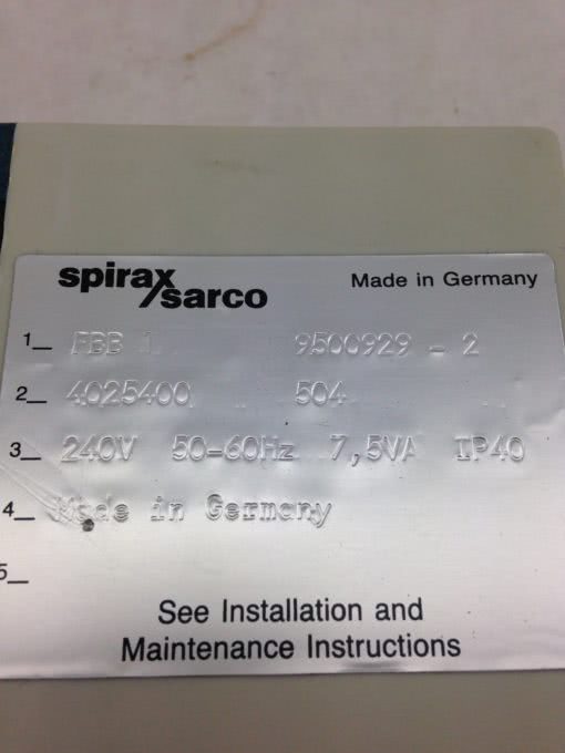 SPIRAX SARCO FBB1 240V CONTROLLER (F266) 2