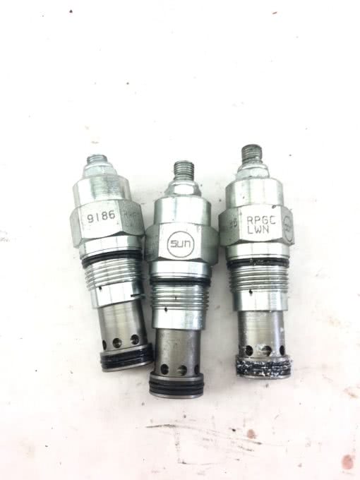 NEW LOT OF 3 SUN HYDRAULICS 9186 RPGC-LWN CARTRIDGE VALVE FAST SHIPPING! (A217) 1