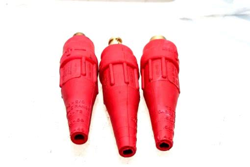 CROUSE-HINDS COOPER E1012-8352 #2 -2/0 CABLE SIZE MALE PLUG RED! LOT OF 3 (B136) 1