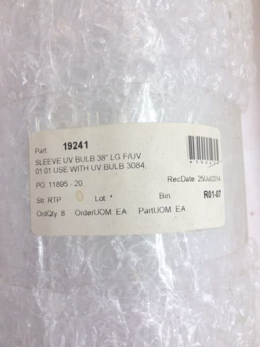 NEW! 38” LENGTH QUARTZ UV BULB SLEEVE #19241 FOR USE W/ #3084 BULB 4-PCS (P16) 3