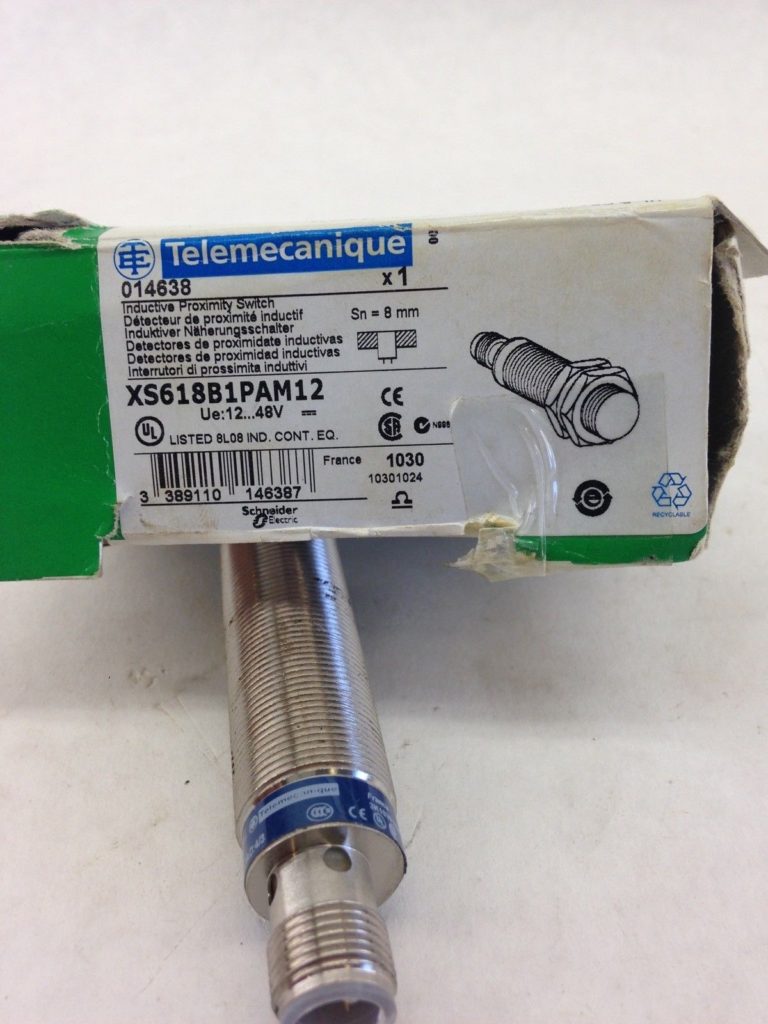 Sensore Di Prossimità Schneider XS618B1PAM12 – M18 Con Distanza 8mm, PNP, Colore Bianco, Per Automazione Industriale