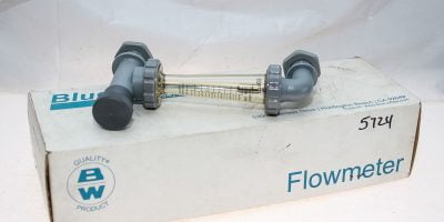 BLUE-WHITE INDUSTRIES F-44500LEA-8 GPM, LPM FLOWMETER NEW IN BOX FAST SHIP (G37) 1