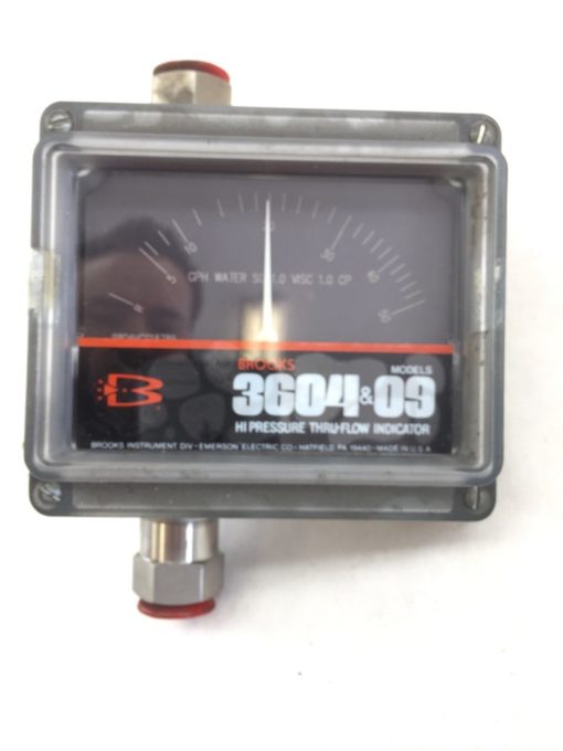 BROOKS 3604&09 HI PRESSURE THRU-FLOW INDICATOR (A650) 1