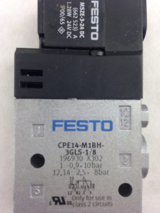 FESTO CPE14-M1BH-3GLS-1/8 196930 SOLENOID VALVE (A754) 2