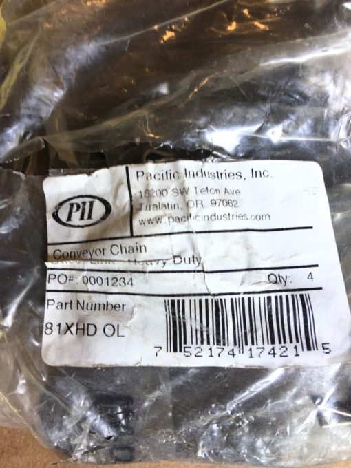 NEW LOT OF 4 PACIFIC 81XHD HEAVY DUTY CONVEYOR ROLLER CHAIN CONNECTING LINK B367 2