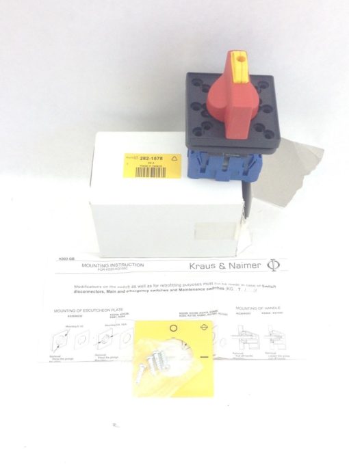 KRAUS & NAIMER Panel-Mount Isolator Switch 4-Pole 32A KG32BT204/GBA007E (A756) 2