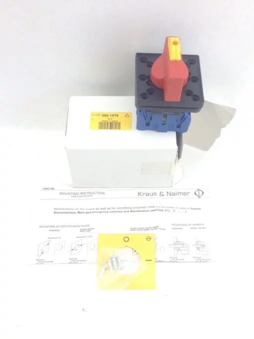 KRAUS & NAIMER Panel-Mount Isolator Switch 4-Pole 32A KG32BT204/GBA007E (A756) 2