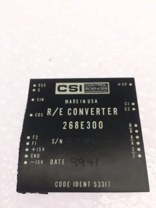 CSI R/E CONVERTER SYNCHRO/ RESOLVER TO DIGITAL CONVERTER 268E300 DATE, 1999 G42 1
