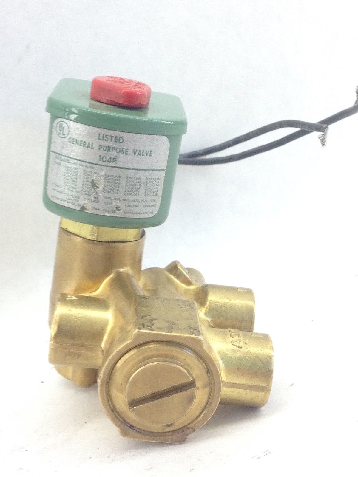 Asco Red-Hat Solonoid and Air operated 2,3 and 4 way valves 8320B15 110 volt ... 
