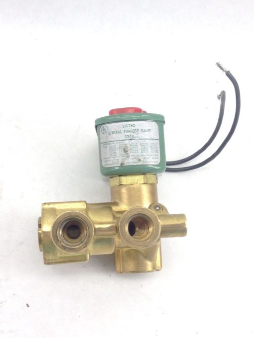 ASCO RED HAT 2-WAY #104R GENERAL PURPOSE BRASS SOLENOID VALVE 120VDC 1/4”(A840) 2