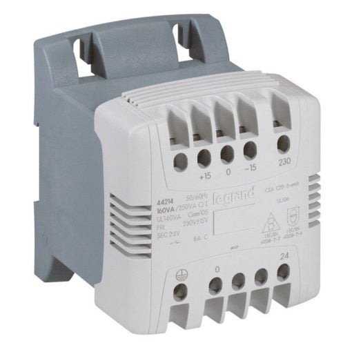 LEGRAND 44214 CONTROL, SIGNALING TRANSFORMER 1-PHASE DIN RAIL PANEL MOUNT (B408) 1