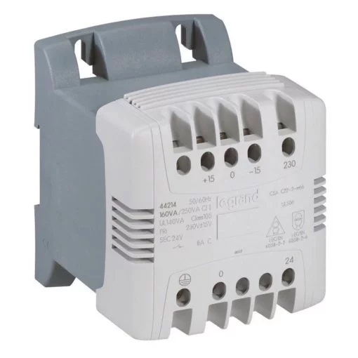 LEGRAND 44214 CONTROL, SIGNALING TRANSFORMER 1-PHASE DIN RAIL PANEL MOUNT (B408) 1
