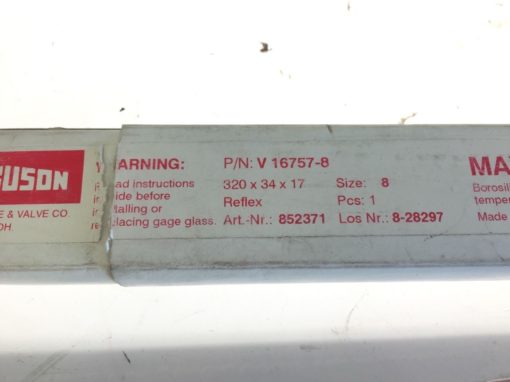NEW IN BOX, Jerguson V 16757-8 Gage Replacement Glass, Fast Shipping, (B132) 1