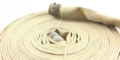 USED POWHATAN B & I FIRE HOSE, 75 FEET, 1 3/4” NOZZLE, FAST SHIP! (B385) 1
