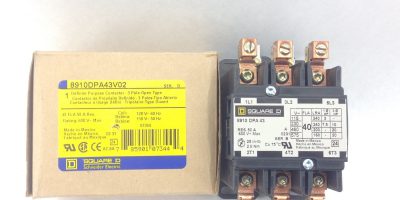 GENUINE SQUARE D 8910DPA43V02 DEFINITE PURPOSE CONTACTOR 3-POLE OPEN (H343) 1