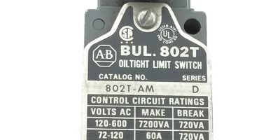 NNB! GENUINE ALLEN BRADLEY 802T-AM SERIES D OIL TIGHT LIMIT SWITCH (A545) 1