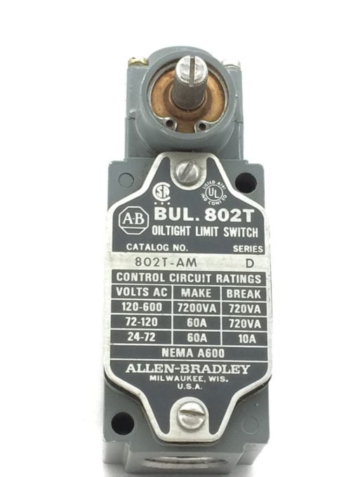 NNB! GENUINE ALLEN BRADLEY 802T-AM SERIES D OIL TIGHT LIMIT SWITCH (A545) 1