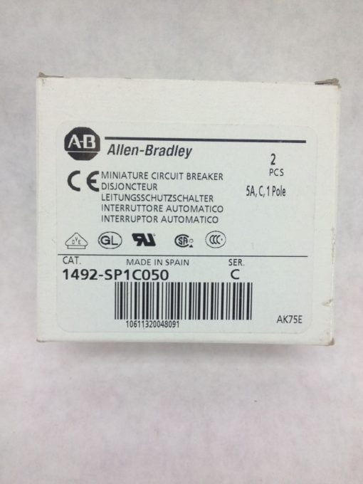 NEW! GENUINE ALLEN BRADLEY 1492-SP1C050 CIRCUIT BREAKER 2-PK FAST SHIP!!!(F253) 1