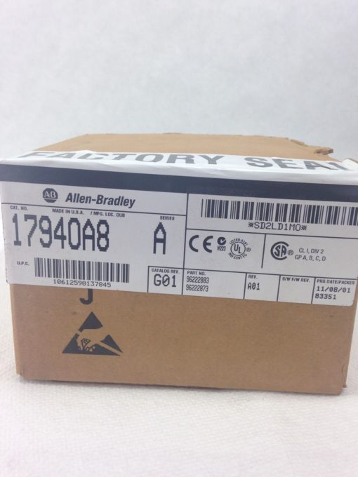 ALLEN BRADLEY 1794-OA8 OUTPUT MODULE, 85-132 VAC, 8 OUTPUTS SER A FAC SEALED H27 2