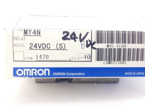 OMRON MY4N RELAYS 24VDC BOX OF 10 (H90) 3
