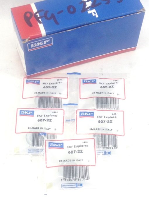 SKF 607-2Z SINGLE BALL BEARINGS 5-PACK (A784) 1