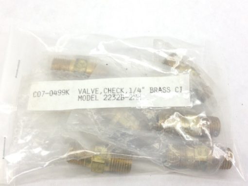CIRCLE SEAL CONTROLS 2232B-2MM CHECK VALVES 6-PK (A843) 1