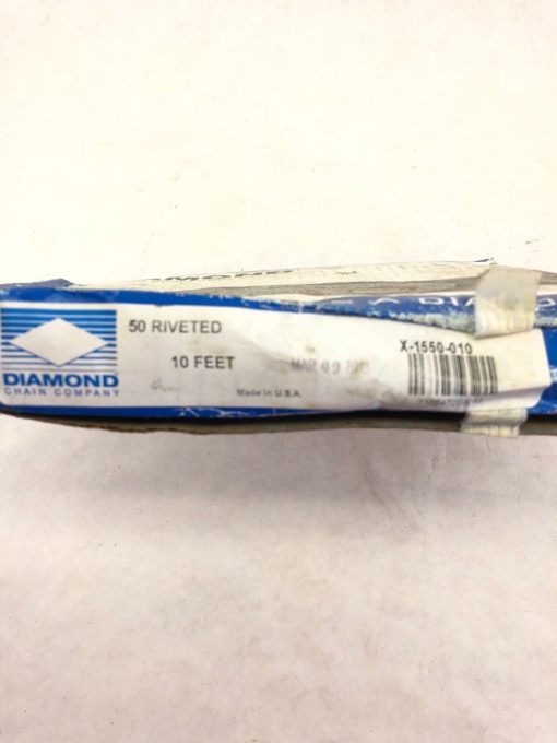 NEW IN BOX DIAMOND X-1550-010 50 RIV ROLLER CHAIN 10’ FAST SHIP! (B463) 2