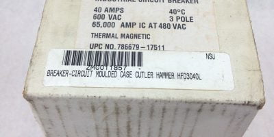 NEW! CUTLER HFD3040L 40A MOLDED CASE CIRCUIT BREAKER FAST SHIP!!! (B126) 1