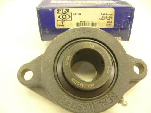 SEALMASTER GOLD LINE SFT-20 1-1/4 TWO-BOLT FLANGE BEARING New In Box (F80) 1