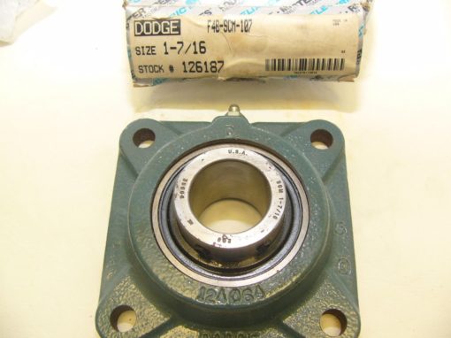 Dodge Reliance F4BSCM107 Four-Bolt Flange Bearing New In Box (F76) 4