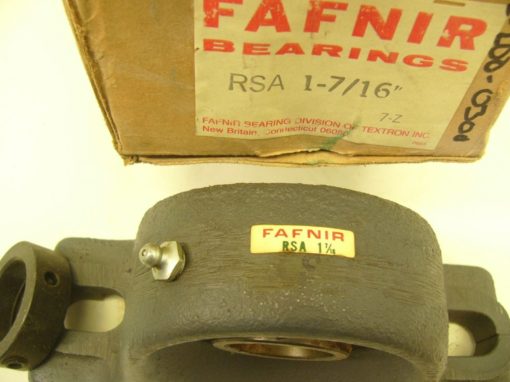 TIMKEN / FAFNIR RSA 1-7/16 Two-Bolt Pillow Block Bearing New In Box (F85) 2
