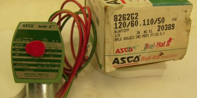 ASCO RED HAT SOLENOID COIL 8262G2 120VAC/60HZ 110VAC/50HZ, 1/8″ NEW IN BOX (F87) 1