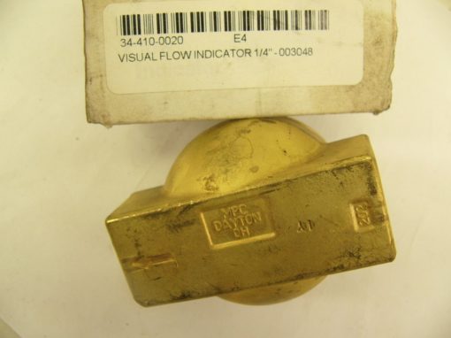 MPC-202 3048 BRASS VISUAL FLOW INDICATOR 1/4″ NEW IN BOX (F91) 3