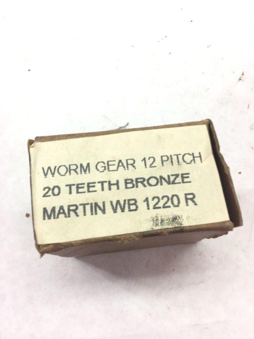 NEW IN BOX Martin WB1220R Worm Gear, Pitch 12” 20 TEETH, BRONZE, RH, (A159) 2