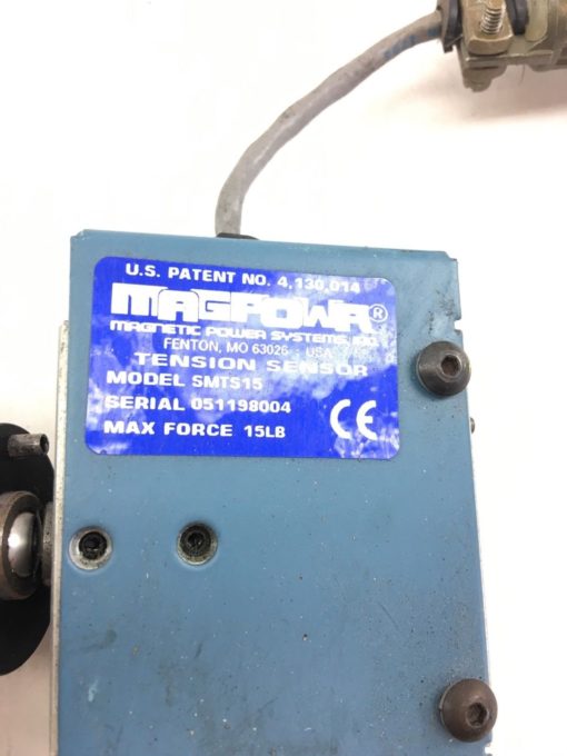 USED GOOD CONDITION MAGPOWR TENSION SENSOR SMTS15 FOR EDGE GUIDE MACHINE, B396 2