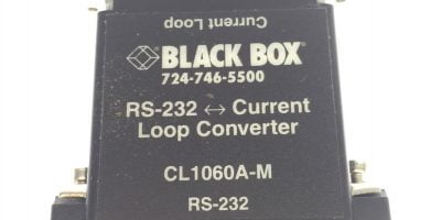 BLACK BOX RS-232 to Current Loop Converter, DB25 Male/DB25 Female CL1060A-M H11 1