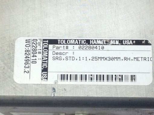 TOLOMATIC 02280410 RH GEARBOX SPEED REDUCER (H20) 2