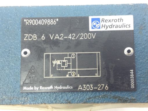 NEW! Rexroth R900409886 ZDB 6 VA2-42/200V Relief Valve FAST SHIP!!! (A438) 2