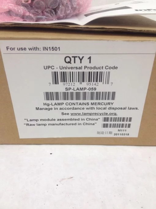 NEW! INFOCUS SP-LAMP-059 REPLACEMENT HG-LAMP ASSEMBLY FAST SHIP!!! (TOL) 2