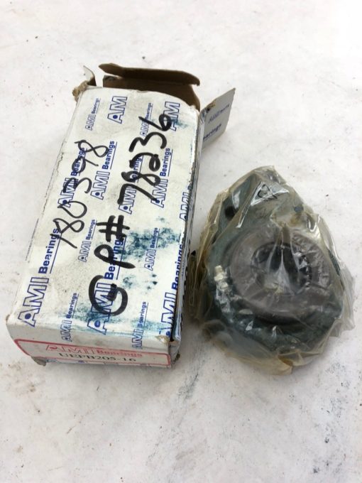 NEW IN BOX AMI BEARINGS 3 BOLT FLANGE BEARING UEFB205-16, 1” FAST SHIP! (B455) 1
