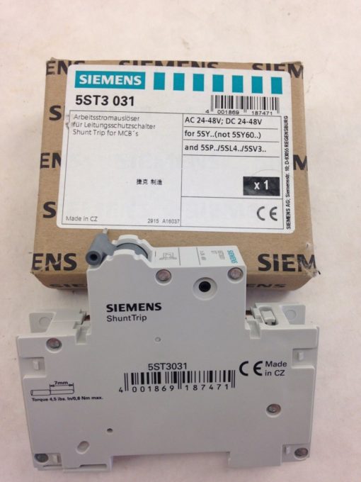 SIEMENS SHUNT TRIP RELEASE CIRCUIT BREAKER 5ST3031 (A764) 1