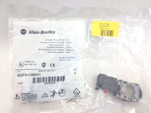 ALLEN BRADLEY 800FM-E4MX01 SERIES A EXTENDED PUSH BUTTON RED (A756) 1