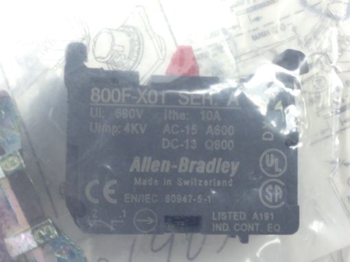 ALLEN BRADLEY 800FM-E4MX01 SERIES A EXTENDED PUSH BUTTON RED (A756) 3