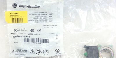 ALLEN BRADLEY 800FM-F3MX10 SERIES A FLUSH PUSH BUTTON GREEN (A758) 1