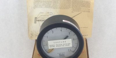 NEW! ROBERTSHAW ACRAGAGE 714-BD RECEIVER PRESSURE GAUGE 0-7